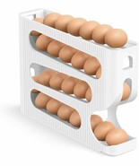 Egg Holder For Fridge, Automatic Rolling Egg Dispenser For Refrigerator, - $43.69 CAD