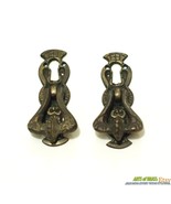 Solid Brass Art Deco Gear Drop Handle Pull With Key Hole Vintage Drawer ... - $34.18 CAD