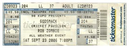 Rob Zombie Godsmack Concerto Ticket Stub Settembre 23 2006 Fenice Arizona - £27.92 GBP