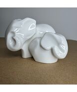 Dansk SOH White Ceramic Elephant Salt Pepper Shakers Set Figurines - $222.73 MXN
