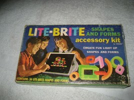  Vintage 1968 Lite Brite Bright Shapes and Forms 69 lot complete set + Extras - £28.12 GBP