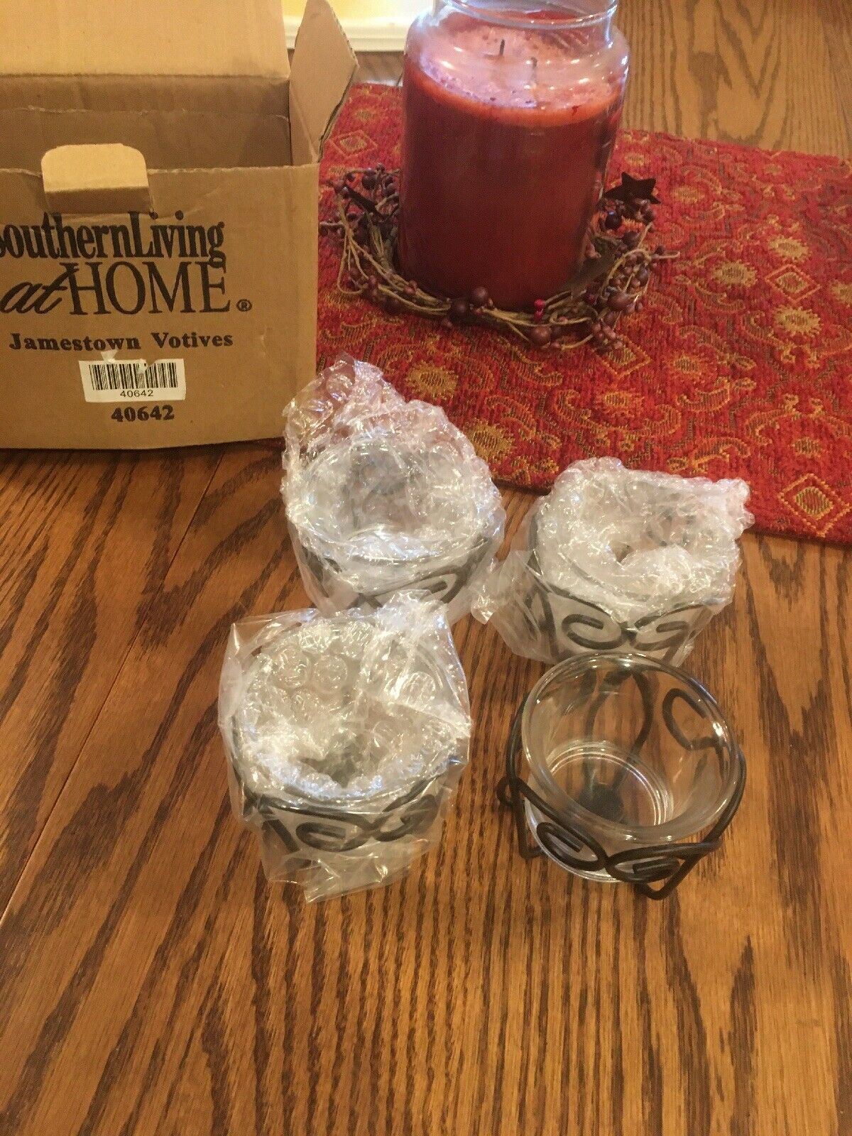 Southern Living at Home - Jamestown candle votive set of 4 NIB - $19.75