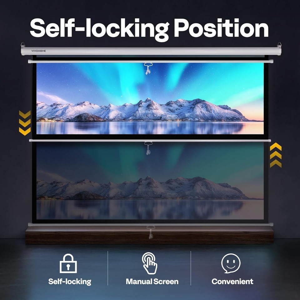 Portable 80 Inch White Projector Screen - 4K Ready for Movies & Presentations Item image 5