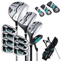 11 Pieces Complete Golf Club Package Set-Green - Color: Green - $7,815.35 MXN