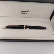Vintage Montblanc 22 Black Fountain Pen-Gold trim, Made in Germany - $339.37