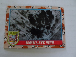 Desert Storm - Collector Card &quot;Bomb&#39;s-Eye View&quot; No. 165 Topps 1991 - £2.35 GBP