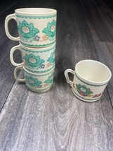 Vintage Plastic Play Tea Set Coffee Mugs Cabbage Patch Dolls 1983 - £12.77 GBP