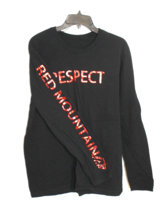 Red Mountain T Shirt Men Medium Black Long Sleeve Blood, Sweat, Respect Red Logo - £6.17 GBP