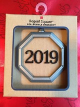 Regent Square Ornament Year 2019 Date New Ship Free Silver Metal Collectible - £23.64 GBP