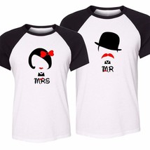 MR MRS Couple Matching T-Shirt Valentines Anniversary clothing Gift For ... - £13.99 GBP