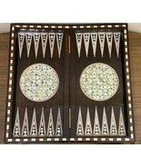 Handmade, Wood Backgammon Board, Chess Board, Inlaid Mother Of Pearl (16... - $378.00