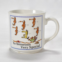 Vintage Recycled Paper Products Seahorse Coffee Mug For Someone Special Japan - £19.89 GBP