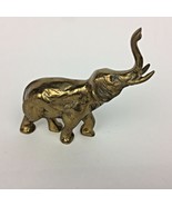 Vintage Brass Plated Elephant Figure Figurine 4.5” At Tip Of Trunk Used ... - $14.85