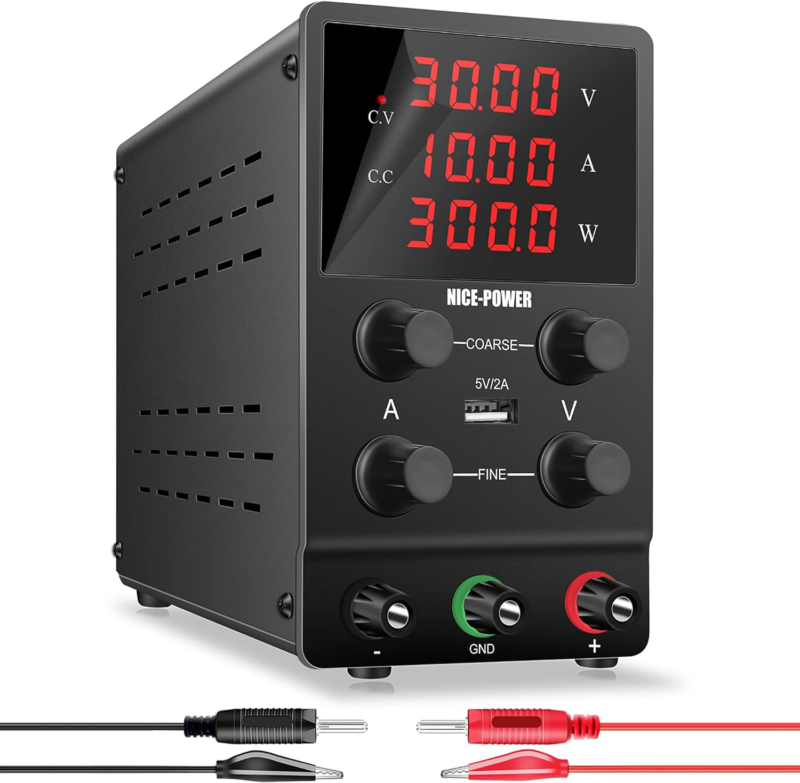 DC Power Supply Variable: 30V 10A Adjustable Switching Regulated High Pr... - $78.16
