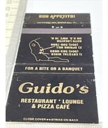 Matchbook Cover  Guido’s Restaurant  Pizza Cafe Crystal River &amp; Spring H... - $229.53 MXN