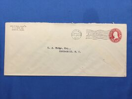 TWO CENTS 2 Printed Mailing Envelope Vintage 1909 BOSTON MA - $14.83