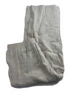 JM Collection Womens Linen Pants 16 Beige Drawstring Pockets Flat Front - £8.87 GBP