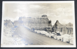 VTG RPPC Gibralter of Cedar Pass South Dakota Badlands Real Photo Postcard Rise - £9.42 GBP