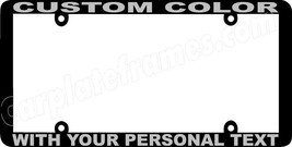 Silver Grey Lettering Thin Style Custom Personalized Color License Plate Frame - £6.25 GBP