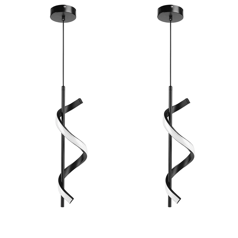 List spiral hanging lamps led modern atmosphere chandelier metal for living room dining thumb200