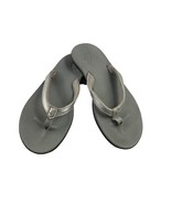 OluKai Ho&#39;opio Girls Shoes Gray 3M Leather Toe Thong Flip Flop Beach San... - $37.74 CAD