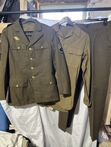 Vtg WW2 Us Army Air Corps 20th Aff Ssg Uniform Jacket, Pants, Shirt Named - £139.17 GBP