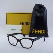 FENDI FE50055I 052 Dark Havana 52mm Eyeglasses New Authentic - £175.73 GBP