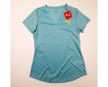 Puma Women&#39;S V Neck T-Shirt Performance Wear Size Medium Blue Polyester ... - £13.24 GBP