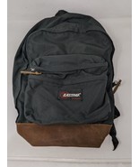 Vintage Eastpak Suede Leather Bottom Black Pack Backpack 90s Made in USA... - £31.15 GBP