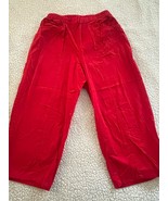 Vintage C.D. Petites Women&#39;s Red Pull On Capri Pants Casual Lounge Size ... - $220.06 MXN