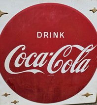 Vintage Drink Coca Cola 3ft Button Sign General Store Advertisement  Gas... - £430.53 GBP