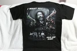 Pancho Villa Train Gun Revolutionary I Want You Gold And Glory T-SHIRT Shirt - £8.94 GBP