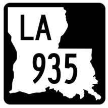 Louisiana State Highway 935 Sticker Decal R6203 Highway Route Sign - $1.45+