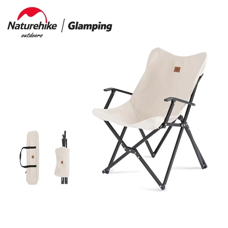 Naturehike Outdoor Foldable Moon Lightweight Armchair Camping Chair Fishing - £192.50 GBP
