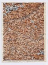 1911 Original Antique Map Of Vicinity Of Scuol Silvretta Alps Switzerland Italy - £13.71 GBP