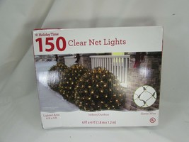 Holiday Time Net Clear Lights Indoor Outdoor Christmas Net Lights 51564 - £12.50 GBP
