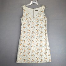 J Crew Floral Sun A-Line Dress Sz L Lace Trim Sleeveless Lined V-Neck Co... - $26.00