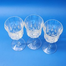 Vintage Anchor Hocking LEGACY 7&quot; Crystal Wine Water Goblets Glasses - Set Of 3 - £19.95 GBP