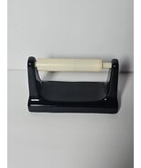 NEW Gloss Black Ceramic Toilet Paper Holder Surface Mount Holds Modern R... - $193.05