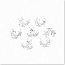 500PCS Silver Clover Bead Caps - Hollow Flower Spacer Bead End Caps for ... - $24.74