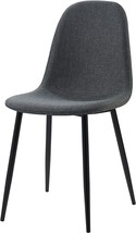 Versanora Minimalista Dining Chairs Dark Grey Fabric/Black Leg - £101.43 GBP