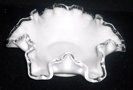 Vintage Fenton Silvercrest Ruffled Double Crimped Candy Bon Bon Dish - £3.98 GBP