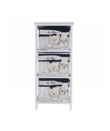 12.5&quot; X 16&quot; X 35.5&quot; White Blue  Portable 3 Drawers - $696.87 CAD