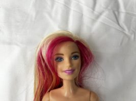 Barbie Doll Blonde Pink hair Blue eyes Mattel 1186MJ 1 NL Body 2015 Head 2011 - $5.00