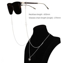 Women Pearls 925 Sterling Silver Four Leaf Clover Sunglasses Chain Straps - £118.79 GBP