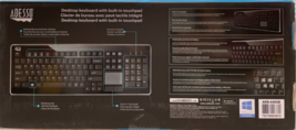 Adesso - AKB-440UB - SlimTouch Desktop Touchpad Wired Keyboard - Black - $79.95