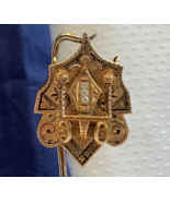 Vtg Gold Filled Art Deco Pendant 5.06g Fashion Jewelry Clear Stones - £155.91 GBP