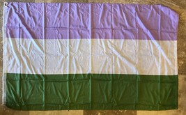 Genderqueer Flag Unique Design 12&quot;X18&quot; Genderqueen American Stock Usa Lgbtq+ - £12.03 GBP