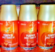 (3) Glade Auto Spray Can Refills Pumpkin Spice Things Up Pumpkin Caramel Spice - $27.49