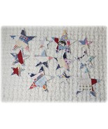 Vintage Feedsack Quilt 12 Star Applique Die Cuts Outs String Feed Sack Q... - £11.33 GBP